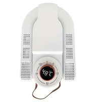 Electric shoe dryer with a timer and temperature control.